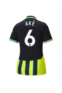 Manchester City Nathan Ake #6 Fotballdrakt Borte Klær Dame 2024-25 Korte ermer